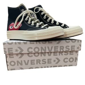 NEW! Converse Comme does Garçons PLAY 70s Chuck Taylor All-Star Hi 7.5 5.5